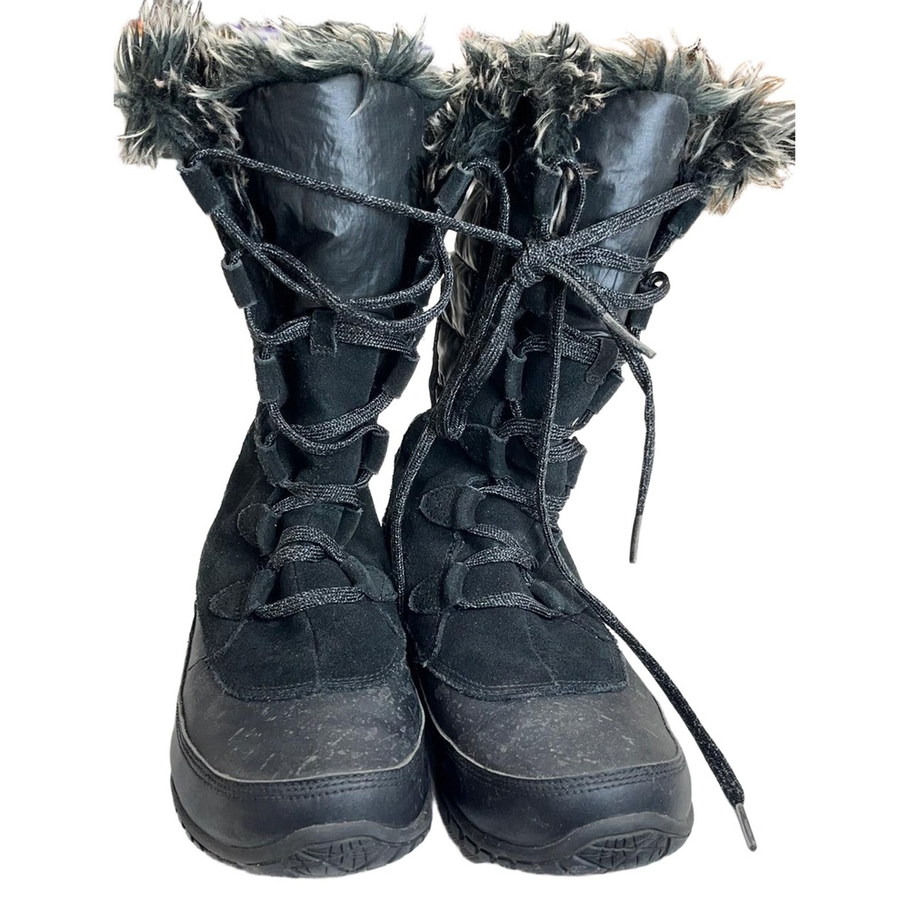 The North Face Women's Black PrimaLoft‎ Insulated Lace Up Winter Boots Size 9